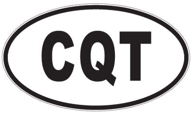 CQT - 3 Letter Initials Oval Sticker