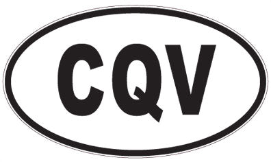 CQV - 3 Letter Initials Oval Sticker