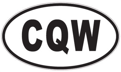 CQW - 3 Letter Initials Oval Sticker