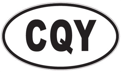 CQY - 3 Letter Initials Oval Sticker