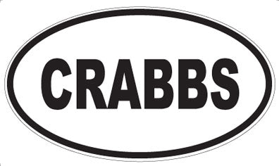 CRABBS - Oval Sticker