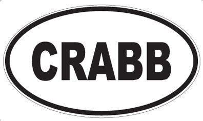 CRABB - Oval Magnet