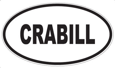 CRABILL - Oval Sticker
