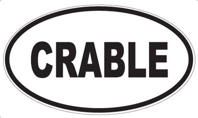CRABLE - Oval Sticker