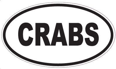 CRABS - Oval Sticker