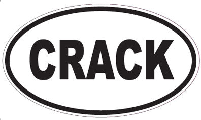 CRACK - Oval Sticker
