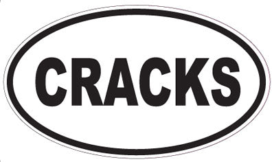CRACKS - Oval Sticker