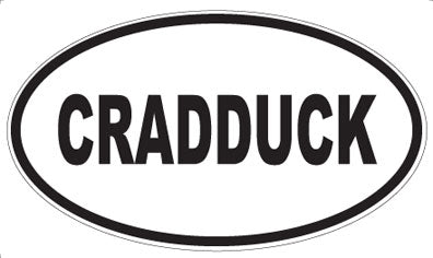 CRADDUCK - Oval Sticker