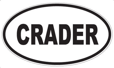 CRADER - Oval Sticker