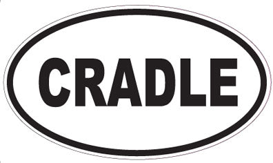 CRADLE - Oval Sticker