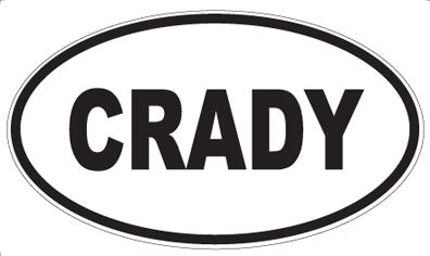 CRADY - Oval Sticker