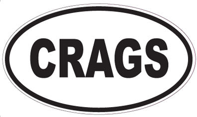 CRAGS - Oval Sticker