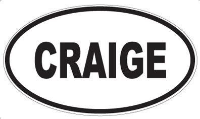 CRAIGE - Oval Sticker