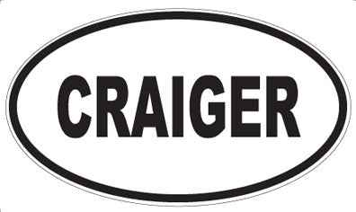 CRAIGER - Oval Sticker
