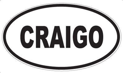 CRAIGO - Oval Sticker
