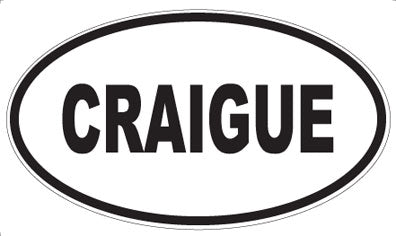 CRAIGUE - Oval Sticker