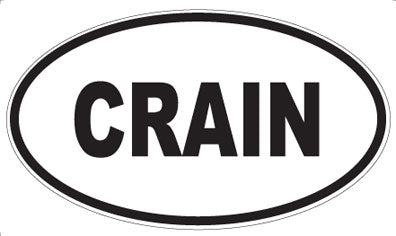 CRAIN - Oval Magnet