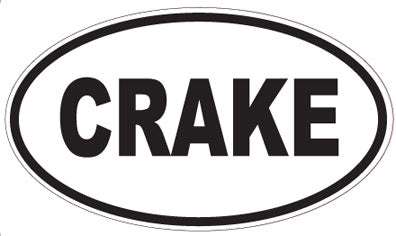 CRAKE - Oval Sticker