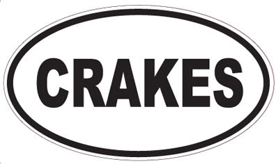 CRAKES - Oval Sticker