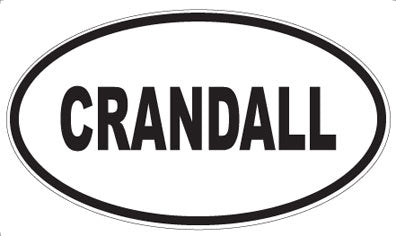 CRANDALL - Oval Sticker