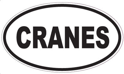 CRANES - Oval Sticker