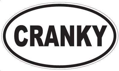 CRANKY - Oval Sticker