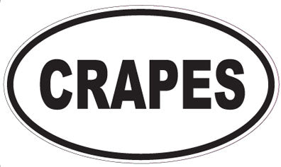 CRAPES - Oval Sticker