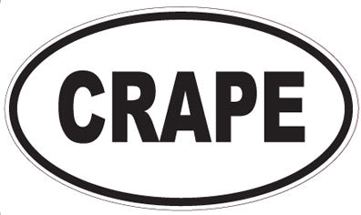 CRAPE - Oval Magnet