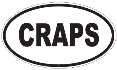 CRAPS - Oval Sticker