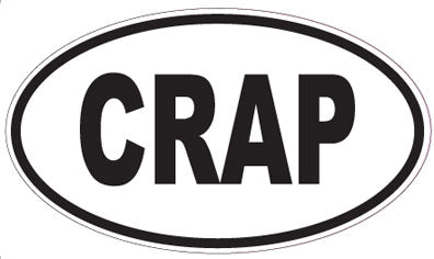 CRAP - Oval Sticker