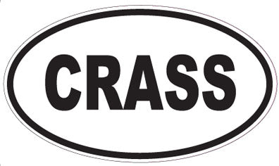 CRASS - Oval Sticker