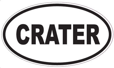 CRATER - Oval Sticker