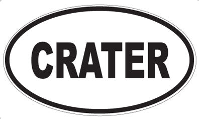 CRATER - Oval Magnet