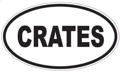 CRATES - Oval Sticker