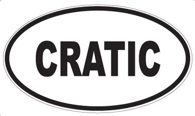CRATIC - Oval Sticker