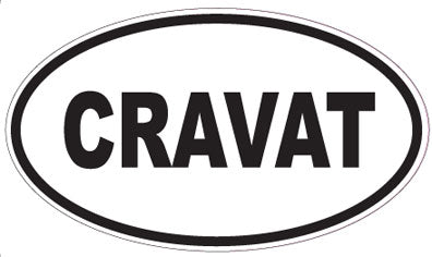CRAVAT - Oval Sticker