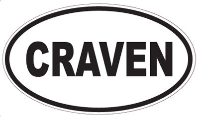 CRAVEN - Oval Sticker