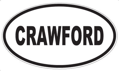 CRAWFORD - Oval Magnet