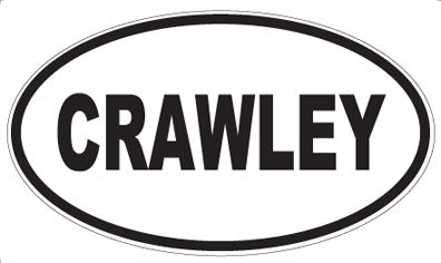 CRAWLEY - Oval Magnet
