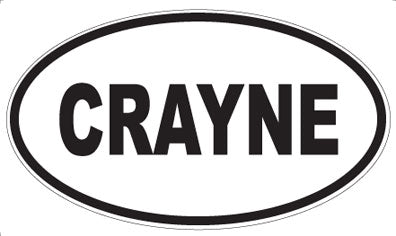 CRAYNE - Oval Sticker