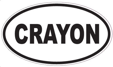 CRAYON - Oval Sticker
