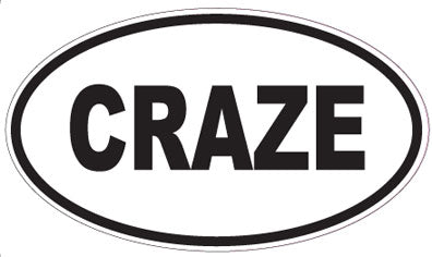 CRAZE - Oval Sticker
