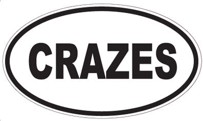 CRAZES - Oval Sticker