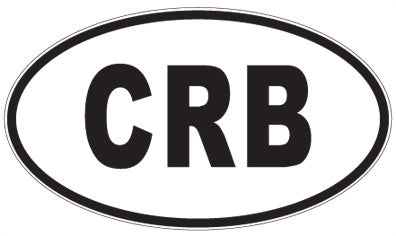 CRB - 3 Letter Initials Oval Sticker