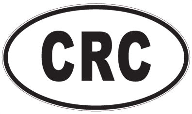 CRC - 3 Letter Initials Oval Sticker