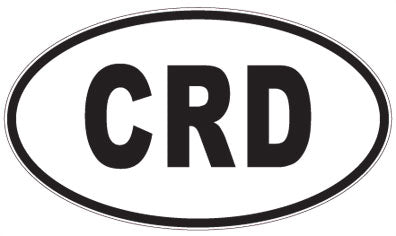 CRD - 3 Letter Initials Oval Sticker