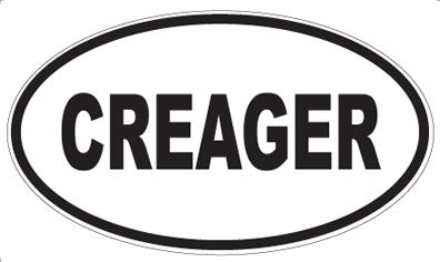 CREAGER - Oval Sticker