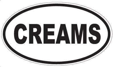 CREAMS - Oval Sticker