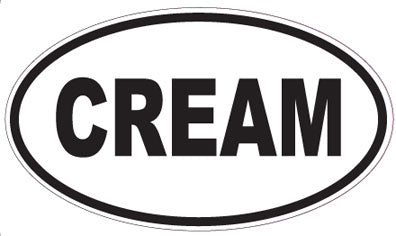 CREAM - Oval Magnet