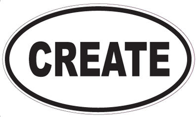 CREATE - Oval Sticker